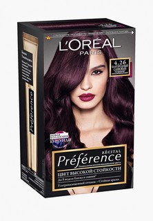 Краска для волос LOreal Paris LOreal "Preference", стойкая, оттенок 4.26, Благородный Сливовый