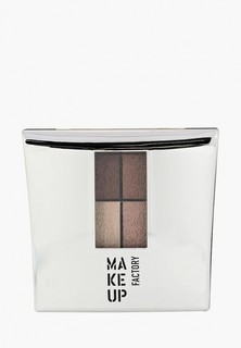 Тени для век Make Up Factory 4-х цветные Eye Colors тон 08 темно-коричневый, теплый коричневый, беж.перламутр