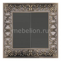 Выключатель проходной двухклавишный Antik (Серо-коричневый) WL07-SW-2G-2W-LED+WL07-SW-2G-2W Werkel