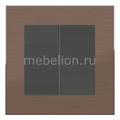 Выключатель двухклавишный Aluminium (Серо-коричневый) WL07-SW-2G+WL07-SW-2G Werkel