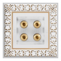 Розетка акустические Antik (Белый) WL01-70-11+WL01-AUDIOx4 Werkel