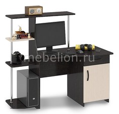 Стол компьютерный Студент-Стиль (М) венге цаво/дуб молочный Мебель Трия