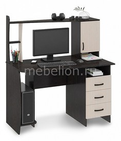 Стол компьютерный Студент-Класс (М) венге цаво/дуб молочный Мебель Трия