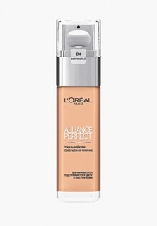 Тональный крем LOreal Paris LOreal для лица "Alliance Perfect, Совершенное слияние", выравнивающий и увлажняющий, оттенок D4, Золотистый 30 мл