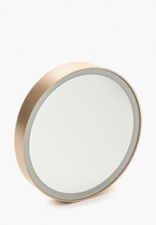 Зеркало Gezatone LM100 косметологическое 10x, с подсветкой, золотое