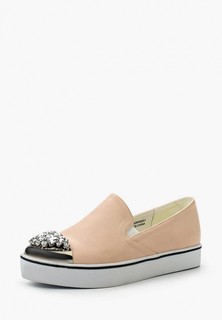 Слипоны LOST INK MIKLIE JEWEL TOE PLIMSOLL - NUDE