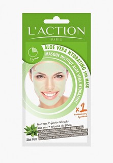 Маска для лица LAction Laction SPA с алоэ вера увлажняющая Aloe Vera Hydrating SPA Mask, 20 г