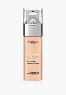 Тональный крем LOreal Paris LOreal для лица "Alliance Perfect, Совершенное слияние", выравнивающий и увлажняющий, оттенок N3, Кремово-бежевый 30 мл