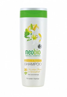 Шампунь Neobio для восстановления и блеска волос с био-лилией и морингой, 250 мл
