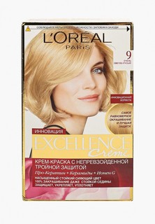 Краска для волос LOreal Paris LOreal Excellence, оттенок 9, Очень светло-русый