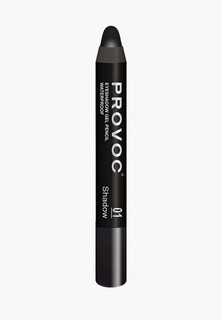 Тени для век Provoc Eyeshadow Pencil 01 водостойкие (черный, матовые)