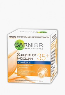 Крем для лица Garnier "Антивозрастной уход, Защита от морщин 35+" против морщин, увлажняющий, ночной, 50 мл