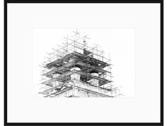 Авторская арт-фотография бег по вертикали (george rouchin photography) черный 50x40 см.