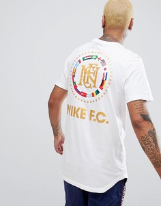 Белая футболка с принтом на спине Nike FC 911396-100 - Белый