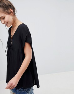 Туника на шнуровке ASOS - Черный