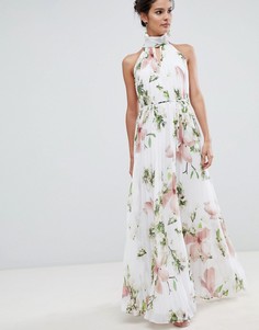 Плиссированное платье макси с цветочным принтом Ted Baker - Мульти