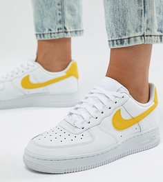 Желто-белые кроссовки Nike Air Force 1 - Белый