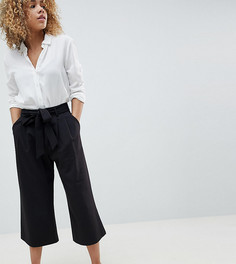 Комбинируемые кюлоты с завязкой на поясе ASOS DESIGN Petite - Черный