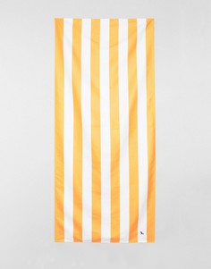 Большое пляжное полотенце оранжевого цвета в полоску Dock & Bay - Оранжевый