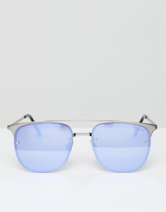 Солнцезащитные очки-авиаторы Quay Australia Private Eyes - Серебряный
