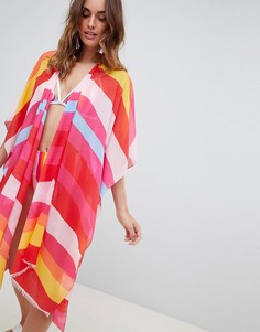 Пляжное кимоно в полоску Vero Moda - Мульти