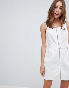 Белый сарафан с застежкой на молнию Miss Selfridge - Белый