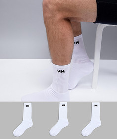 3 пары белых носков с логотипом Helly Hansen - Белый