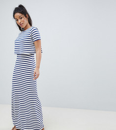 Двухслойное платье макси в полоску ASOS DESIGN Maternity - Мульти