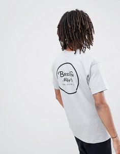 Серая футболка с логотипом Brixton - Серый