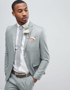 Серый зауженный пиджак boohooMAN Wedding - Серый