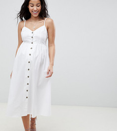 Платье на пуговицах ASOS DESIGN Maternity - Белый