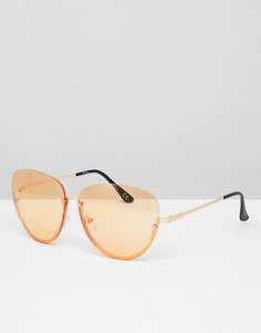 Солнцезащитные очки-авиаторы с цветными стеклами Jeepers Peepers - Оранжевый
