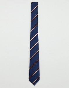 Темно-синий галстук в полоску Jack & Jones - Темно-синий