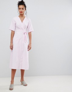 Платье миди с запахом Uttam Boutique - Розовый
