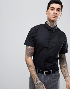 Эластичная рубашка с короткими рукавами Process Black - Черный