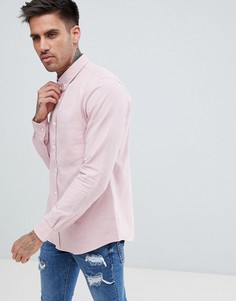 Хлопковая рубашка на пуговицах с длинными рукавами Just Junkies - Розовый