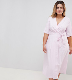 Платье миди с запахом Uttam Boutique Plus - Розовый
