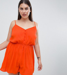 Ромпер на пуговицах ASOS DESIGN Curve - Красный