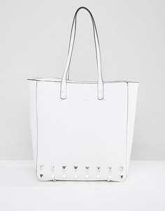 Сумка-тоут с отделкой заклепками Dune - Белый