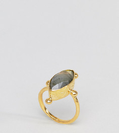 Позолоченное регулируемое кольцо с камнем Ottoman Hands - Золотой