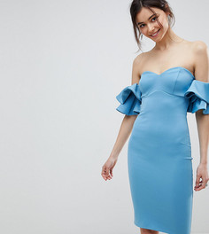 Платье миди с открытыми плечами City Goddess Tall - Синий