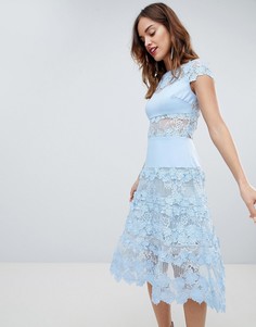Платье миди с аппликацией Bronx & Banco - Синий