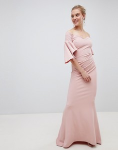 Платье макси с длинными рукавами City Goddess - Розовый