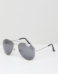 Солнцезащитные очки-авиаторы с цветными стеклами 7x - Серебряный