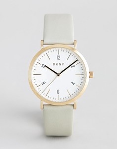 Позолоченные часы с белым циферблатом DKNY - Золотой