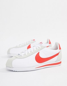 Белые нейлоновые кроссовки Nike Classic Cortez 807472-101 - Белый
