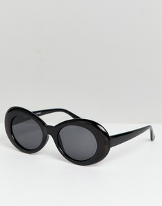 Черные круглые солнцезащитные oversize-очки Reclaimed Vintage Inspired - Черный