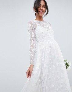 Платье с декоративной отделкой и вышивкой ASOS EDITION - Белый