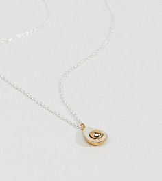 Позолоченное ожерелье с авокадо Estella Bartlett - Серебряный