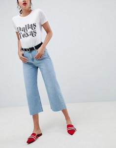 Широкие укороченные джинсы River Island Аlexa - Синий